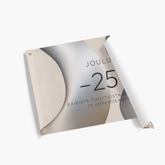 Vakiokokoiset banderollit